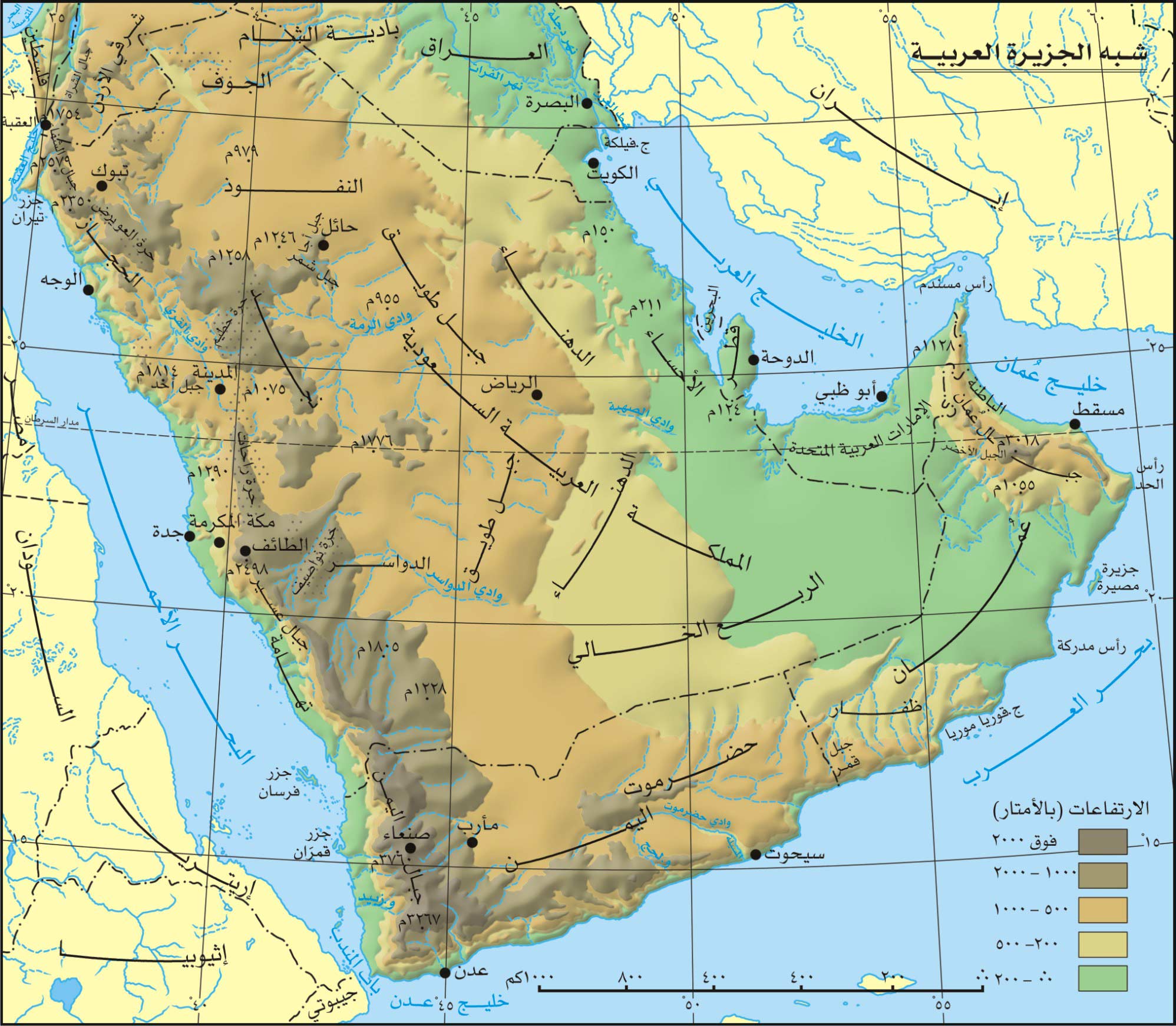 تهطل الأمطار في المملكة العربية السعودية بقلة إلا في