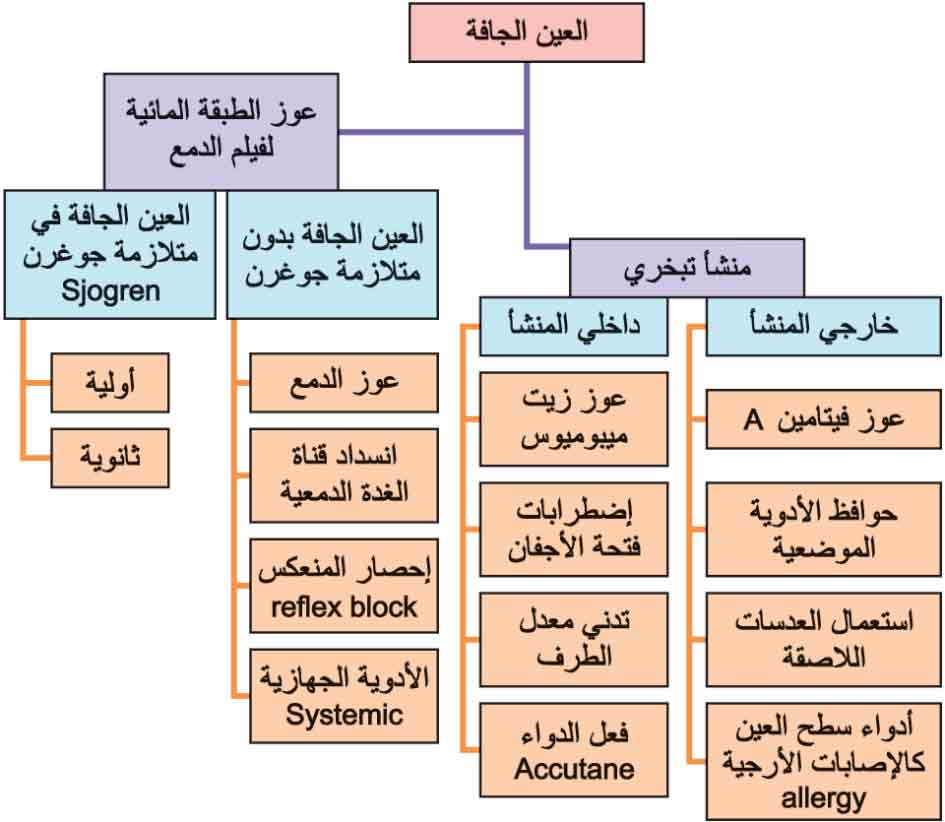 العوامل المسببة للعين الجافة